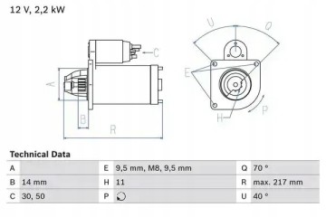 STARTER 0 986 023 580 BOSCH CITROEN