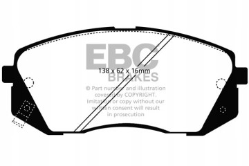 Klocki hamulcowe YELLOWSTUFF EBC Brakes Hyundai iX35 Kona Tucson Mk3 KIA Producent czesci EBC