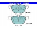 BRAKE PADS FRONT ATE CERAMIC BMW X5 07 13 13 X6 08 14 14 Catalog number of the part 13 0470 7231 2
