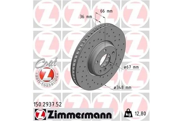 BRAKE DISC RIGHT FRONT 150 2937 52 Packaging status original