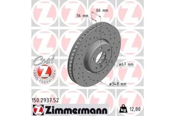BRAKE DISC RIGHT FRONT 150 2937 52 Packaging status original