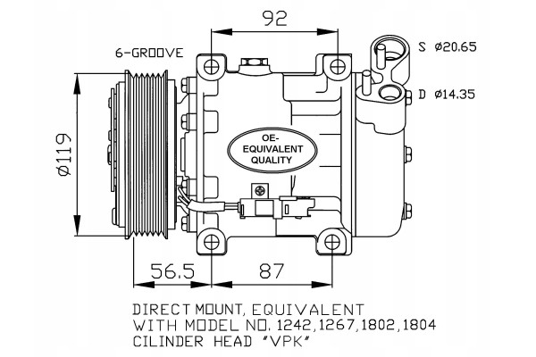 Compresor de aire acondicionado NRF 32270