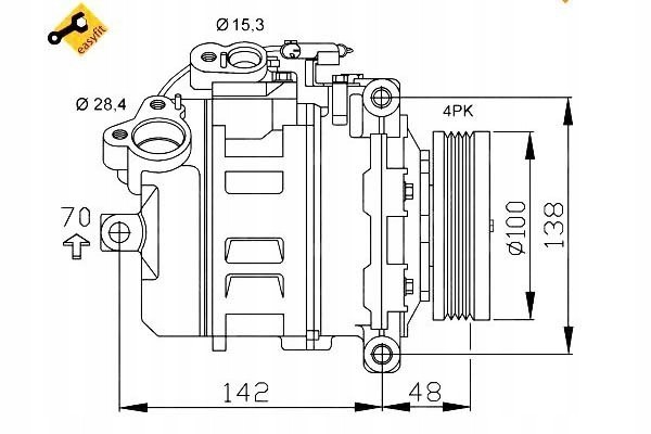 NRF BMW AIR CONDITIONING COMPRESSOR Compressor ID 7SEU17C
