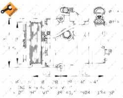 NRF AIR CONDITIONING COMPRESSOR OPEL ZAFIRA CVC6