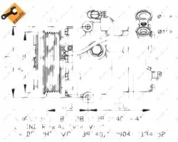 Compresor de aire acondicionado NRF 32172