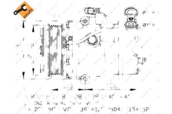 NRF AIR CONDITIONING COMPRESSOR OPEL ZAFIRA CVC6