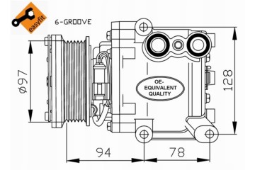 Compresor de aire acondicionado NRF 32724 para Ford 1.25-1.6 2008 en a