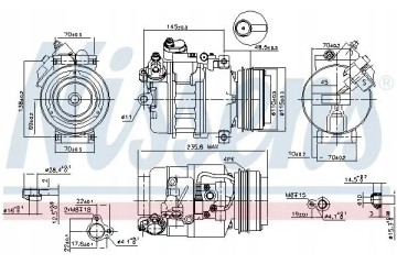 COMPRESSOR AIR CONDITIONING COMPRESSOR 89080 NISSENS BMW Car type passenger cars