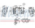 COMPRESSOR AIR CONDITIONING COMPRESSOR 890802 NISSENS Product weight with unit packaging 11 kg