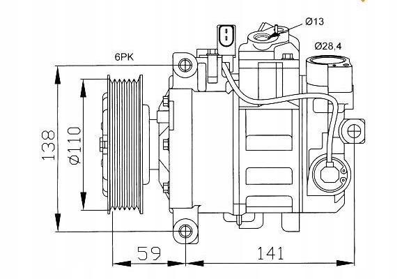 NRF AIR CONDITIONING COMPRESSOR AUDI A4 2000 2004 Catalog number of substitutes ACAUTO AC 01DN781 ACAUTO AC 02DN05 ACAUTO AC 05D