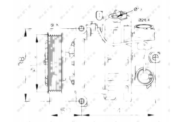 NRF AIR CONDITIONING COMPRESSOR AUDI A4 2000 2004 Compressor ID 6SEU12C