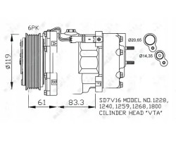 COMPRESSOR AIR CONDITIONING COMPRESSOR 32198 NRF CITROEN