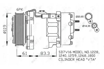 COMPRESSOR AIR CONDITIONING COMPRESSOR 32198 NRF CITROEN