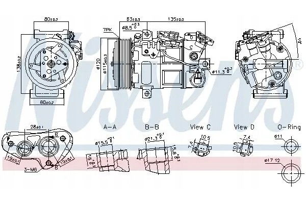 COMPRESSOR AIR CONDITIONING COMPRESSOR 891017 NISSENS Packaging status original