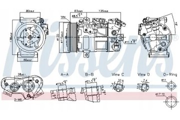 COMPRESSOR AIR CONDITIONING COMPRESSOR 891017 NISSENS Packaging status original