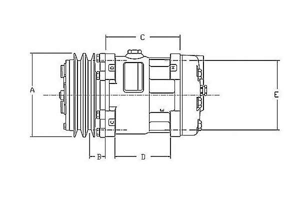 Universal compressor air conditioning compressor model SD7H15 Quality of parts according to GVO Z replacement