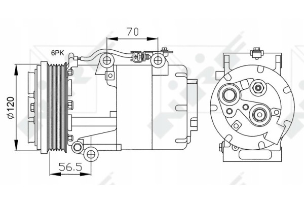 NRF AIR CONDITIONING COMPRESSOR FORD GALAXY KUGA VOLVO C30C S40 03 Part manufacturer NRF