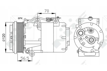 NRF AIR CONDITIONING COMPRESSOR FORD GALAXY KUGA VOLVO C30C S40 03 Part manufacturer NRF