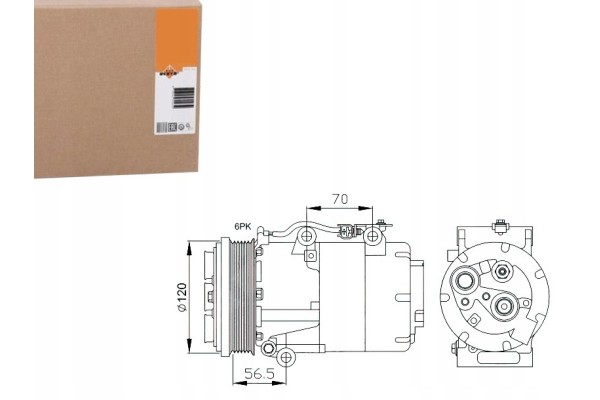NRF AIR CONDITIONING COMPRESSOR FORD GALAXY KUGA VOLVO C30C S40 03 Catalog number of the original FORD 1306783 FORD 1436955 FORD
