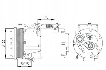NRF AIR CONDITIONING COMPRESSOR FORD GALAXY KUGA VOLVO C30C S40 03 EAN GTIN 8718042016928