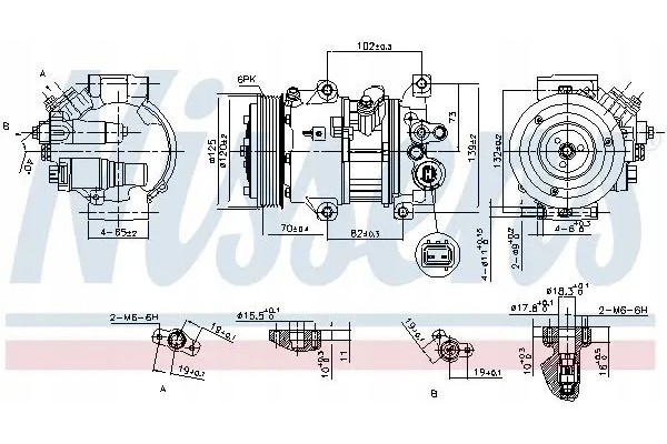 COMPRESSOR AIR CONDITIONING COMPRESSOR 890650 NISSENS Car type cargo vans passenger cars