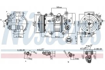 COMPRESSOR AIR CONDITIONING COMPRESSOR 890650 NISSENS Car type cargo vans passenger cars