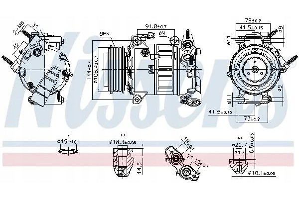 COMPRESSOR AIR CONDITIONING COMPRESSOR 890589 NISSENS Packaging status original