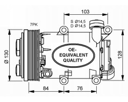 AIR CONDITIONING COMPRESSOR FORD TRANSIT 06 14 NRF