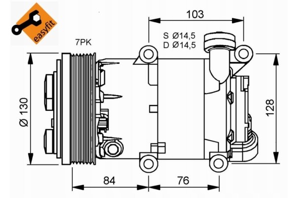 AIR CONDITIONING COMPRESSOR FORD TRANSIT 06 14 NRF Car type buses cargo vans passenger cars