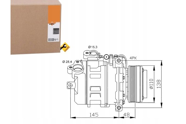 NRF AIR CONDITIONING COMPRESSOR BMW E46 Part manufacturer NRF