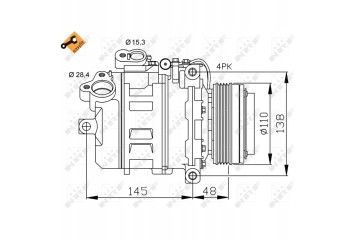 NRF AIR CONDITIONING COMPRESSOR BMW E46 Catalog number of the original BMW 64526915388 BMW 64526916232 BMW 64526918000 BMW 64526