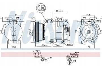COMPRESSOR AIR CONDITIONING COMPRESSOR 890232 NISSENS Product weight with unit packaging 11 kg