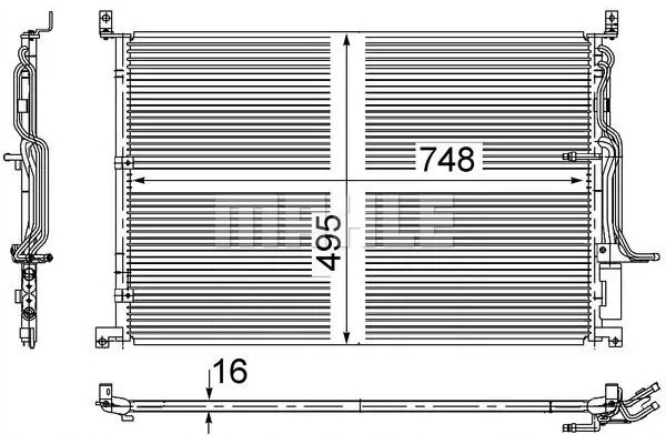CONDENSER AIR CONDITIONING COOLER AC 271 000S MAHLE Packaging status original