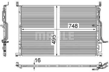 CONDENSER AIR CONDITIONING COOLER AC 271 000S MAHLE Packaging status original