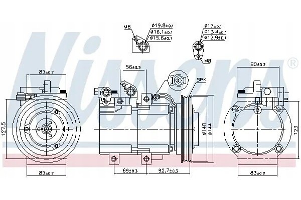 COMPRESSOR AIR CONDITIONING COMPRESSOR 890182 NISSENS Catalog number of substitutes ACAUTO AC 01HA018 ACAUTO AC 03XX02 ACAUTO AC