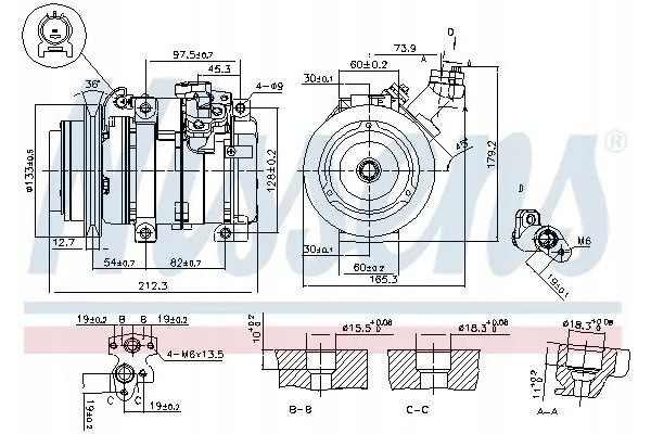 COMPRESSOR AIR CONDITIONING COMPRESSOR 89312 NISSENS Car type passenger cars
