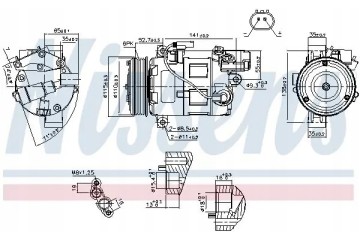 COMPRESSOR AIR CONDITIONING COMPRESSOR 89086 NISSENS BMW Car type passenger cars