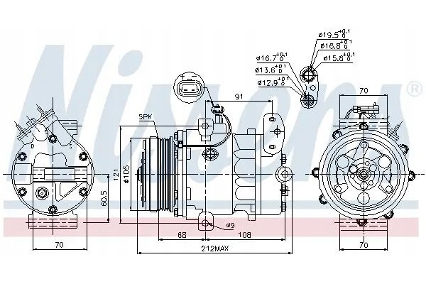 COMPRESSOR AIR CONDITIONING COMPRESSOR 89037 NISSENS Quality of parts according to GVO Q original with factory logo OEM OES