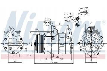 COMPRESSOR AIR CONDITIONING COMPRESSOR 89037 NISSENS Quality of parts according to GVO Q original with factory logo OEM OES