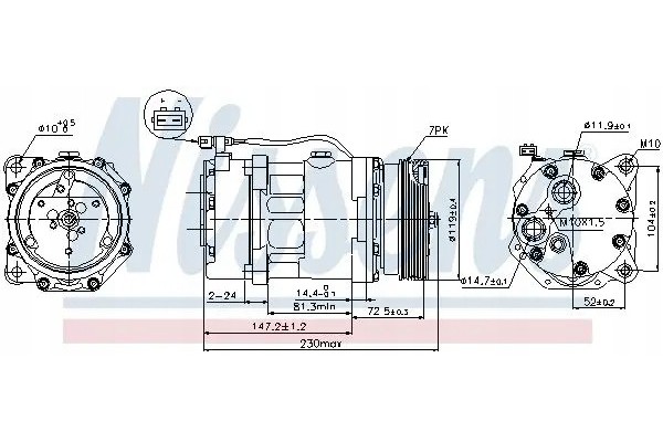 COMPRESSOR AIR CONDITIONING COMPRESSOR 89118 NISSENS VW Car type cargo vans passenger cars