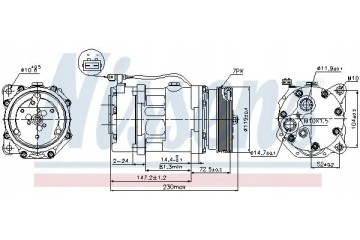 COMPRESSOR AIR CONDITIONING COMPRESSOR 89118 NISSENS VW Car type cargo vans passenger cars