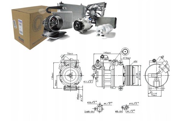 BMW X5 00 06 AIR CONDITIONING COMPRESSOR Product weight with unit packaging 8 kg