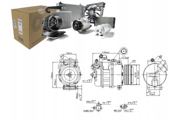 BMW X5 00 06 AIR CONDITIONING COMPRESSOR Product weight with unit packaging 8 kg