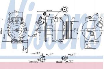 Compresor de aire acondicionado Nissens 89341 para BMW X5 00-06