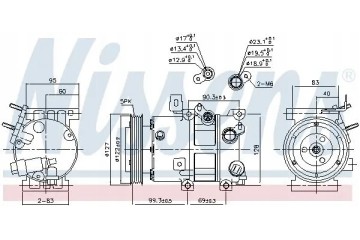 COMPRESSOR AIR CONDITIONING COMPRESSOR 890573 NISSENS Catalog number of substitutes ACAUTO AC 01HA083 ACAUTO AC 10XX05 Airstal 1