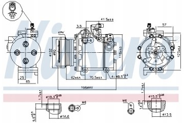 NISSENS 89349 Compressor air conditioning Part manufacturer Suzuki OE