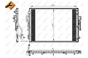 CONDENSER AIR CONDITIONING COOLER 350218 NRF Catalog number of the part 350218