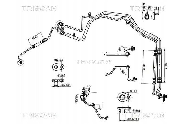 AIR CONDITIONING CABLE 9010 28045 TRISCAN CITROEN Packaging status original