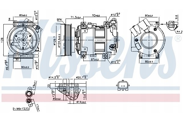 AIR CONDITIONING COMPRESSOR NISSAN QASHQAI 06 14 1 5dCi