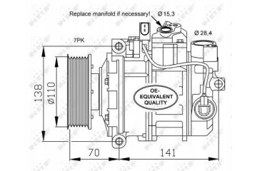 AIR CONDITIONING COMPRESSOR AUDI A8 03 VW PHEATON 02 NRF Car type passenger cars